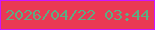 文字の大きさ：2、枠の色：cd15fe、背景の色：ea3954、文字の色：5dac82 無料ブログパーツのブログ時計