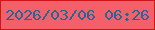文字の大きさ：1、枠の色：cd1714、背景の色：f46069、文字の色：286495 無料ブログパーツのブログ時計