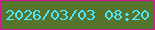 文字の大きさ：1、枠の色：cd1795、背景の色：55742e、文字の色：4be8fe 無料ブログパーツのブログ時計