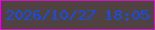文字の大きさ：1、枠の色：cd17bf、背景の色：504241、文字の色：124ee7 無料ブログパーツのブログ時計