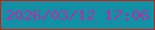 文字の大きさ：5、枠の色：cd1c07、背景の色：1291a4、文字の色：ad31a7 無料ブログパーツのブログ時計