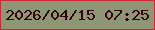 文字の大きさ：4、枠の色：cd273c、背景の色：8e9673、文字の色：300314 無料ブログパーツのブログ時計
