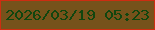 文字の大きさ：1、枠の色：cd2d11、背景の色：76521b、文字の色：11460f 無料ブログパーツのブログ時計