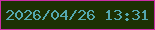 文字の大きさ：3、枠の色：cd2da5、背景の色：1d3003、文字の色：54a8b0 無料ブログパーツのブログ時計