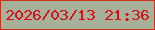 文字の大きさ：5、枠の色：cd3218、背景の色：a7b19a、文字の色：dc1019 無料ブログパーツのブログ時計
