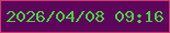 文字の大きさ：3、枠の色：cd3b6e、背景の色：5c055a、文字の色：4bce40 無料ブログパーツのブログ時計