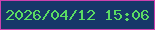 文字の大きさ：4、枠の色：cd41ae、背景の色：173769、文字の色：5adb63 無料ブログパーツのブログ時計