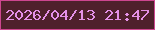 文字の大きさ：3、枠の色：cd4690、背景の色：4f202c、文字の色：e491e7 無料ブログパーツのブログ時計