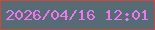文字の大きさ：3、枠の色：cd473c、背景の色：546d74、文字の色：f473f0 無料ブログパーツのブログ時計
