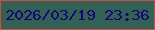 文字の大きさ：2、枠の色：cd4e46、背景の色：346155、文字の色：160872 無料ブログパーツのブログ時計