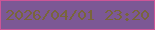 文字の大きさ：2、枠の色：cd5597、背景の色：7c5895、文字の色：79653b 無料ブログパーツのブログ時計