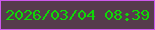 文字の大きさ：5、枠の色：cd59ec、背景の色：563b4c、文字の色：10d806 無料ブログパーツのブログ時計