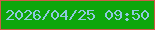 文字の大きさ：3、枠の色：cd5a47、背景の色：0da60c、文字の色：8dc9e0 無料ブログパーツのブログ時計