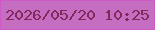 文字の大きさ：2、枠の色：cd5ac7、背景の色：c56dc0、文字の色：83285a 無料ブログパーツのブログ時計