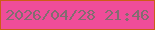 文字の大きさ：4、枠の色：cd5d16、背景の色：ef4d99、文字の色：826d70 無料ブログパーツのブログ時計