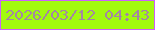 文字の大きさ：2、枠の色：cd5ffb、背景の色：a2fa0d、文字の色：a486a3 無料ブログパーツのブログ時計