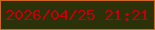 文字の大きさ：4、枠の色：cd6728、背景の色：2b320a、文字の色：c2020a 無料ブログパーツのブログ時計