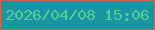 文字の大きさ：3、枠の色：cd6747、背景の色：1994a3、文字の色：57cf97 無料ブログパーツのブログ時計