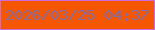 文字の大きさ：1、枠の色：cd69d9、背景の色：f55602、文字の色：876a9f 無料ブログパーツのブログ時計