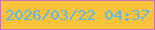 文字の大きさ：2、枠の色：cd6eb8、背景の色：fac33b、文字の色：55b8f3 無料ブログパーツのブログ時計