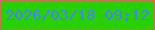 文字の大きさ：5、枠の色：cd6f53、背景の色：28cf02、文字の色：4582fb 無料ブログパーツのブログ時計