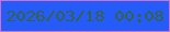 文字の大きさ：3、枠の色：cd71da、背景の色：245bf9、文字の色：366242 無料ブログパーツのブログ時計