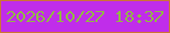 文字の大きさ：2、枠の色：cd7336、背景の色：c02dea、文字の色：93b449 無料ブログパーツのブログ時計