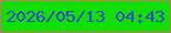 文字の大きさ：1、枠の色：cd7466、背景の色：11df02、文字の色：3344d8 無料ブログパーツのブログ時計