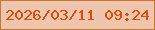 文字の大きさ：2、枠の色：cd752c、背景の色：eec6ae、文字の色：e84805 無料ブログパーツのブログ時計