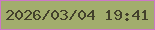 文字の大きさ：3、枠の色：cd77c7、背景の色：a2ad6d、文字の色：43412b 無料ブログパーツのブログ時計