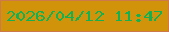 文字の大きさ：4、枠の色：cd794c、背景の色：d1930a、文字の色：14b153 無料ブログパーツのブログ時計