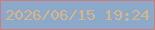 文字の大きさ：1、枠の色：cd7b7f、背景の色：8ca9c9、文字の色：d6b589 無料ブログパーツのブログ時計