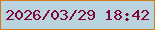 文字の大きさ：4、枠の色：cd7d1e、背景の色：b9d3df、文字の色：800636 無料ブログパーツのブログ時計
