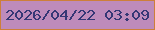 文字の大きさ：2、枠の色：cd7f3a、背景の色：be8bbb、文字の色：353775 無料ブログパーツのブログ時計