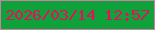 文字の大きさ：4、枠の色：cd7fa6、背景の色：0fa23b、文字の色：e90d5e 無料ブログパーツのブログ時計