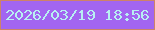 文字の大きさ：1、枠の色：cd8268、背景の色：a265f1、文字の色：b8f0f2 無料ブログパーツのブログ時計
