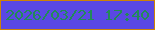 文字の大きさ：3、枠の色：cd8305、背景の色：5a48e4、文字の色：228a58 無料ブログパーツのブログ時計
