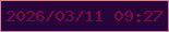 文字の大きさ：1、枠の色：cd8497、背景の色：29043a、文字の色：7c0b43 無料ブログパーツのブログ時計