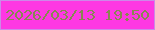 文字の大きさ：4、枠の色：cd88e8、背景の色：fe38e3、文字の色：888851 無料ブログパーツのブログ時計