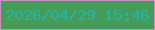 文字の大きさ：1、枠の色：cd8fc6、背景の色：459b58、文字の色：24b5aa 無料ブログパーツのブログ時計