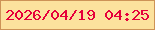 文字の大きさ：1、枠の色：cd9356、背景の色：fce29d、文字の色：e6003b 無料ブログパーツのブログ時計