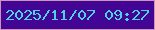 文字の大きさ：4、枠の色：cd94b9、背景の色：430593、文字の色：4dd2e8 無料ブログパーツのブログ時計