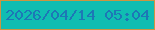 文字の大きさ：2、枠の色：cd9541、背景の色：10bdb2、文字の色：1d77b6 無料ブログパーツのブログ時計