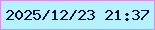 文字の大きさ：2、枠の色：cd95e7、背景の色：b5f2fc、文字の色：080d42 無料ブログパーツのブログ時計