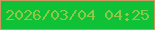 文字の大きさ：3、枠の色：cd9763、背景の色：0fc136、文字の色：8fc747 無料ブログパーツのブログ時計