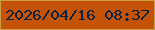 文字の大きさ：5、枠の色：cd9e47、背景の色：c55307、文字の色：0a2245 無料ブログパーツのブログ時計