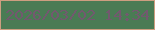 文字の大きさ：2、枠の色：cd9e80、背景の色：4a7b54、文字の色：73586f 無料ブログパーツのブログ時計