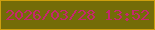 文字の大きさ：5、枠の色：cd9f0f、背景の色：746c08、文字の色：c5276d 無料ブログパーツのブログ時計