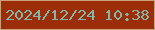 文字の大きさ：5、枠の色：cda07c、背景の色：9b2d08、文字の色：84b5aa 無料ブログパーツのブログ時計