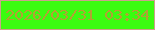 文字の大きさ：5、枠の色：cda08c、背景の色：3bfc10、文字の色：b4a133 無料ブログパーツのブログ時計